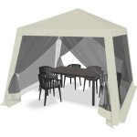 Woltu tonnelle de jardin pergola avec moustiquaire tente avec parois latrales en maille barnum 3x3x2. ...