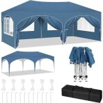 Woltu tonnelle de jardin pergola pliante 3x6m avec 6 parois latrales barnum hauteur rglable impermable ...