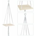 Wood hanging shelf suspension plante macramé porte suspendre support de pot de fleurs flower pot holder ... Wood hanging shelf suspension plante macramé porte suspendre support de pot de fleurs flower pot holder ...