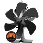 Ventilateur de chemin�e - aimoonsa - ventilateur 6 pales - aliment� par la chaleur - silencieux 25 db ...