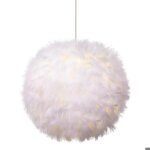 Wottes 1 x lustre suspension � 30cm lustre plume blanche suspension luminaire art d�co pour chambre salon ...