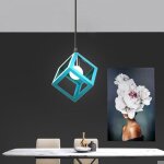 Wottes 1 x rtro suspension luminaire industriel design cage carr plafonnier e27 lustre suspension en ...