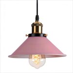 Wottes 1pcs luminaire suspendu industriel lustre suspension vintage style r�tro en fer rose �22cm cuisine ...