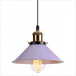 Wottes 1pcs luminaire suspendu industriel lustre suspension vintage style rtro en fer violet 22cm cuisine ...