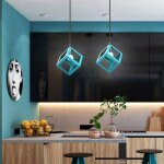 Wottes 2 x r�tro suspension luminaire industriel design cage carr� plafonnier e27 lustre suspension en ...