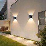 Wottes 2pcs applique murale interieur / exterieur 7w applique murale lumière chaude angle de faisceau ... Wottes 2pcs applique murale interieur / exterieur 7w applique murale lumière chaude angle de faisceau ...