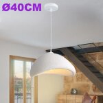 Wottes �40cm suspension luminaire moderne cr�atif blanc lustre design m�tal vintage e27 lampe 1pcs pour ...
