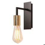 Wottes applique murale 1pcs luminaire vintage e27 spot mural design rtro noir et dor clairage salle ...