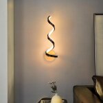 Wottes applique murale interieur led 19w 40cm lampe moderne design spirale lumière blanche chaude luminaire ... Wottes applique murale interieur led 19w 40cm lampe moderne design spirale lumière blanche chaude luminaire ...