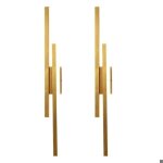 Wottes applique murale int�rieure led cr�ative longue parall�le lampe moderne lumi�re chaude acrylique ...
