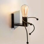 Wottes applique murales lumière industrielle créatif lampes intérieur rétro iron art déco e27 base pour ... Wottes applique murales lumière industrielle créatif lampes intérieur rétro iron art déco e27 base pour ...