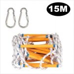 Wottes �chelle de secours 15m �chelle de corde d�vacuation durgence avec mousqueton et gants pour balcon ...