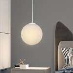 Wottes led moderne lustre suspension lampe verre en forme de boule luminaire suspension boule verre vec ...