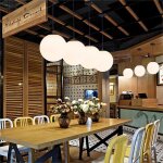 Wottes led moderne lustre suspension lampe verre en forme de boule luminaire suspension boule verre vec ...