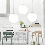Wottes led moderne lustre suspension lampe verre en forme de boule luminaire suspension boule verre vec ...
