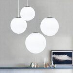 Wottes led moderne lustre suspension lampe verre en forme de boule luminaire suspension boule verre vec ...