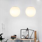 Wottes led moderne lustre suspension lampe verre en forme de boule luminaire suspension boule verre vec ...