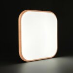 Wottes led plafonnier en bois - luminaire moderne plafond carr en bois pour couloir cuisine chambre ...