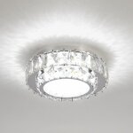 Wottes led plafonnier cristal moderne - design double rond lampe plafond luminaire - pour salon cuisine ...