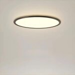 Wottes led plafonnier moderne rond ultra - mince - lampe de plafond en acrylique noir - pour salon couloir ...