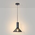Wottes lustre industriel r�tro en maille avec abat - jour en fer noir simple moderne nordique suspension ...