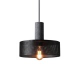 Wottes lustre industriel rtro en maille avec abat - jour en fer noir simple moderne nordique suspension ...