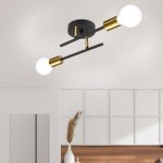 Wottes lustre plafonnier / applique murale industriel 2 lumi�res e27 lampe de plafond r�tro vintage en ...