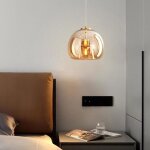 Wottes lustre suspension industrielle conception 25cm en forme boule verre moderne luminaire pour salle ...