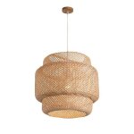 Wottes lustre suspension luminaire suspension bambou rotin naturel �30 * 35cm 1pcs pour chambre salle ...