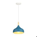 Wottes lustre suspension luminaire moderne style goutte chapeau plafonnier mtal bois pour cuisine 24cm ...