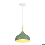Wottes lustre suspension luminaire moderne style goutte chapeau plafonnier m�tal bois pour cuisine �24cm ...