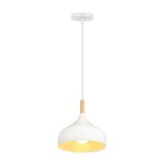 Wottes lustre suspension luminaire moderne style goutte chapeau plafonnier m�tal bois pour salle � manger ...