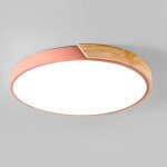 Wottes plafonnier en bois rond - led plafond luminaire moderne pour salon chambre couloir cuisine - 30 ...
