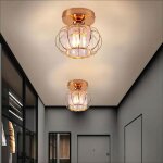 Wottes plafonnier en cristal moderne e27 led plafonnier mini lustre en cristal pour cuisine couloir entre ...