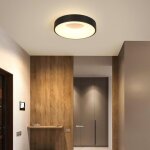 Wottes plafonnier led en aluminium - plafond moderne en rond noir luminaire pour salon chambre couloir ... Wottes plafonnier led en aluminium - plafond moderne en rond noir luminaire pour salon chambre couloir ...
