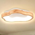 Wottes plafonnier led en bois rond - Ø40 * 7. 5cm - blanc chaud - plafonnier nuage en bois design - pour ... Wottes plafonnier led en bois rond - Ø40 * 7. 5cm - blanc chaud - plafonnier nuage en bois design - pour ...