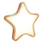 Wottes plafonnier led en bois rond - �50 * 50cm - 24w blanc neutre - design pentagramme en bois pour ...