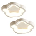 Wottes plafonnier led moderne blanc - 14w blanc chaud luminaire fleur lampe de plafond pour couloir salle ...