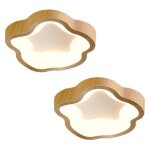 Wottes plafonnier led moderne naturel - 14w blanc chaud luminaire fleur lampe de plafond pour couloir ...