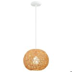 Wottes suspension boule rotin pendentif abat - jour luminaire vintage suspension tiss�e rustique luminaire ...