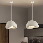 Wottes suspension luminaire moderne cr�atif blanc lustre design m�tal vintage e27 lampe 2pcs �20cm pour ...
