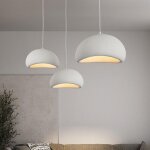 Wottes suspension luminaire moderne cratif blanc lustre design mtal vintage e27 lampe 3pcs 30cm pour ...