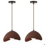 Wottes suspension luminaire moderne créatif marron lustre design métal vintage e27 lampe 2pcs Ø20cm pour ... Wottes suspension luminaire moderne créatif marron lustre design métal vintage e27 lampe 2pcs Ø20cm pour ...