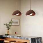 Wottes suspension luminaire moderne créatif marron lustre design métal vintage e27 lampe 2pcs Ø30cm pour ... Wottes suspension luminaire moderne créatif marron lustre design métal vintage e27 lampe 2pcs Ø30cm pour ...