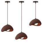 Wottes suspension luminaire moderne cr�atif marron lustre design m�tal vintage e27 lampe 3pcs �20cm pour ...