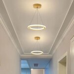 Wottes suspension lustre plafonnier - design modern forme rond - led dimmable - dor 20cm pour chambre ...