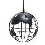 Wottes suspension vintage industrielle globe lampe de plafond luminaire en boule mtal diamtre 20cm ...