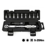 Wozwe cl dynamomtrique  cliquet 1 / 4 pouce 5  25 nm jeu doutils de 11 pices pour la rparation ...