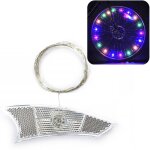 Wozwe Éclairage de roue de vélo à led lumière de rayon de vélo étanche 3 modes déclairage pour vtt / ... Wozwe Éclairage de roue de vélo à led lumière de rayon de vélo étanche 3 modes déclairage pour vtt / ...