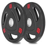 Wuuhoo disques dhaltres olympiques ray? plaques de poids set de 2 pices plaque de caoutchouc solide ...